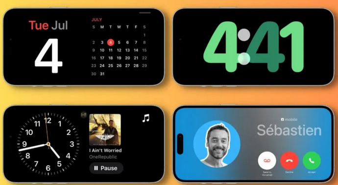 灵山苹果手机维修分享iOS17横屏充电待机显示有什么好处 