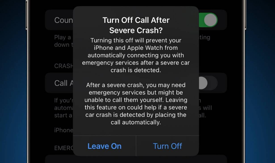 灵山苹果14维修分享 iPhone 14 和 Apple Watch 上关闭崩溃检测 
